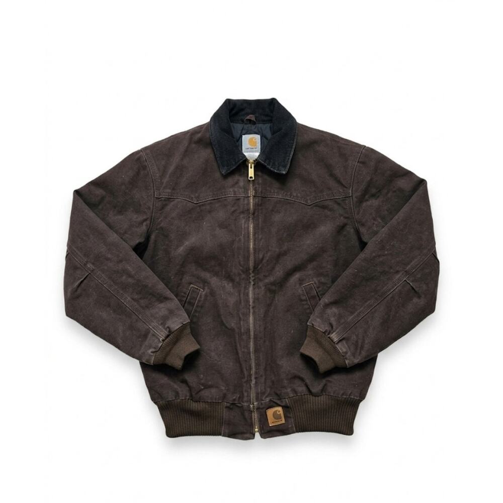 Vintage Carhartt Santa Fe Quilted Canvas Jacket Men's M J14 DKB Brown